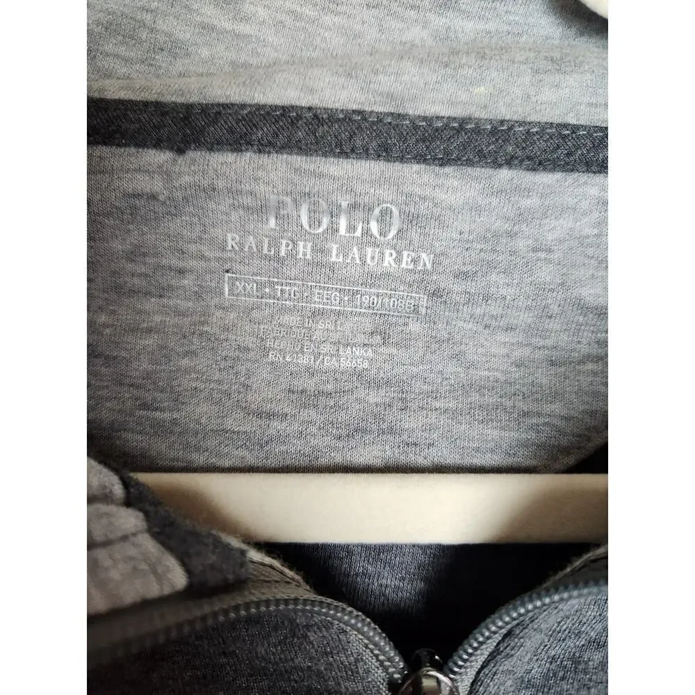 Polo Ralph Lauren Mens quarter zip pullover sz XXL gray soft stretch preppy - Picture 4 of 8